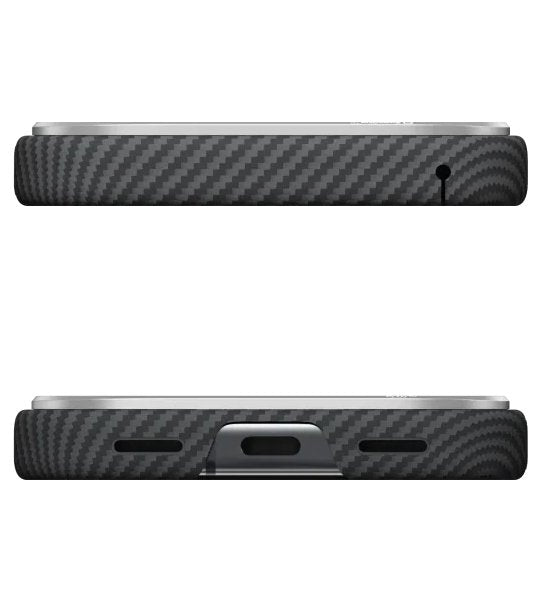 Magsafe Калъф за Google Pixel 11, Pitaka Edge Case Black/Grey, Черен (4)