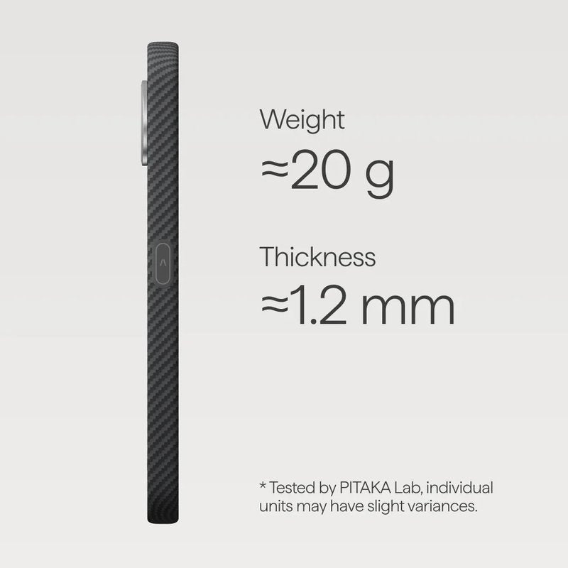 Magsafe Калъф за Google Pixel 11, Pitaka Edge Case Black/Grey, Черен (3)