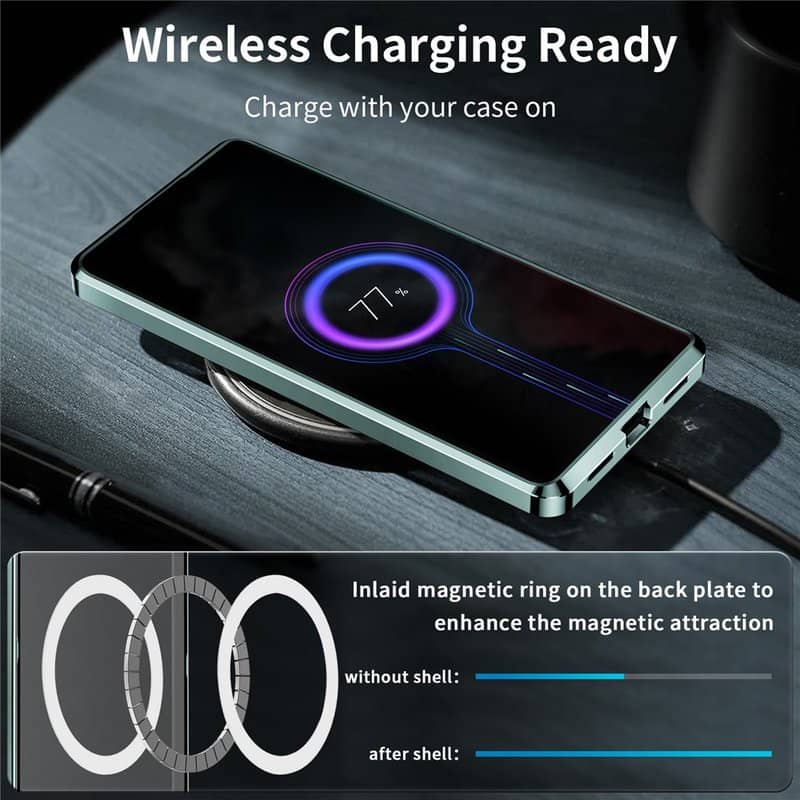 Magsafe Калъф за Samsung Note 10 Plus, Metal Case, Сребрист (11)
