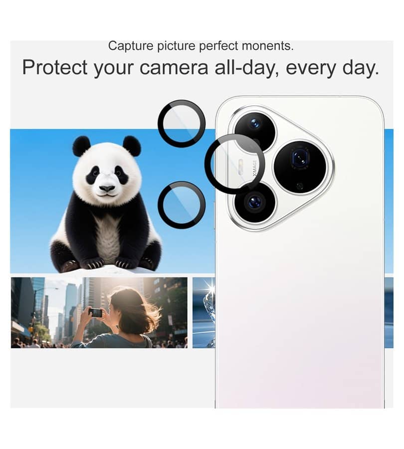 Протектор за Камерата на Huawei Pura 90s Pro Max, Imak Camera Ring Glass, Черен (4)
