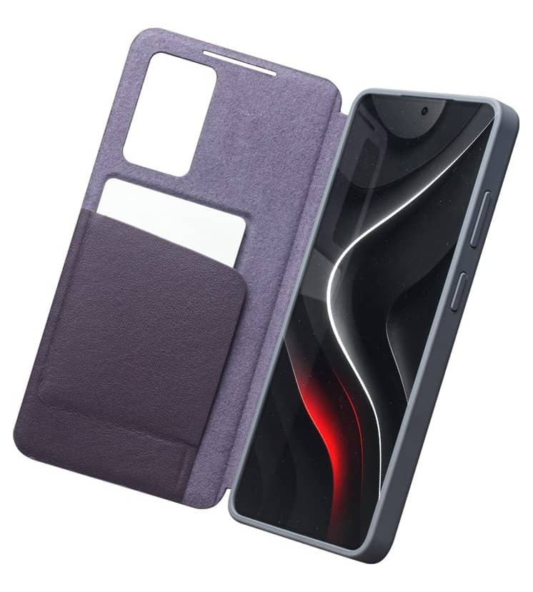 Активен Кожен Калъф за Samsung S26 Ultra, Qialino Smart View Book Case, Лилав (5)