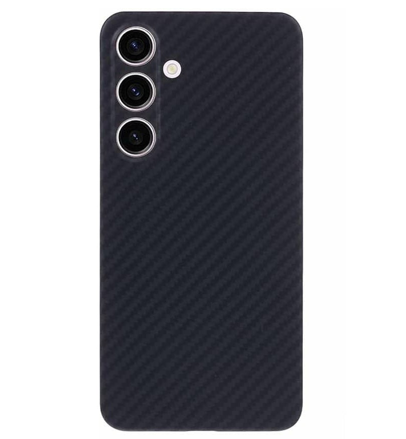 Magsafe Карбонов Калъф за Samsung S24 FE, Aramid Fiber Case, Черен (2)