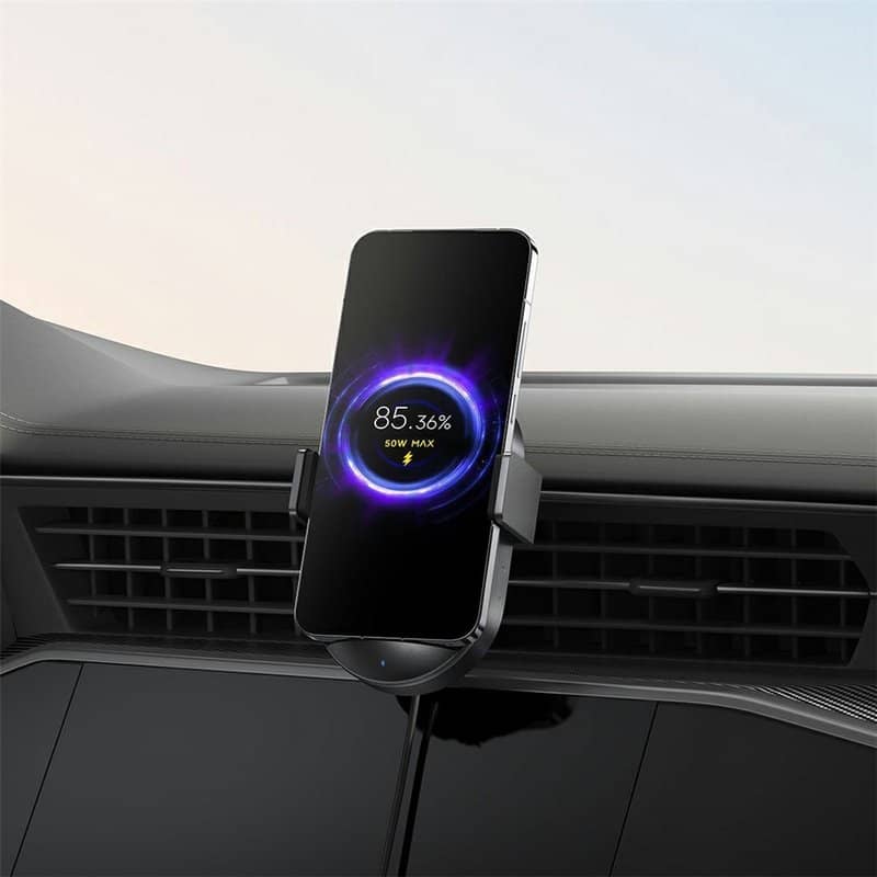 Безжично Зарядно за Кола, Xiaomi Car Wireless Charger 50W, Черен (7)