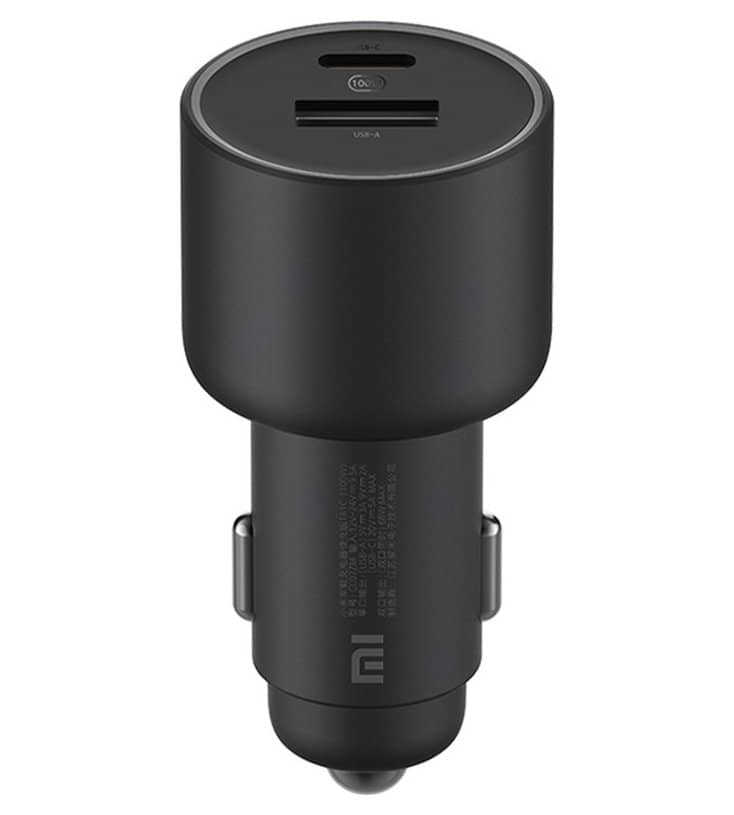 Оригинално Зарядно за Кола, Xiaomi USB-C/USB-A 100W CC07ZM, Черен (2)