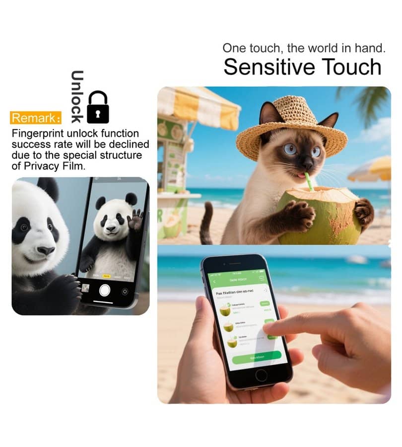 Затъмняващ Протектор за Honor Magic V6, Imak Privacy Anti-Spy Glass, Черен (10)