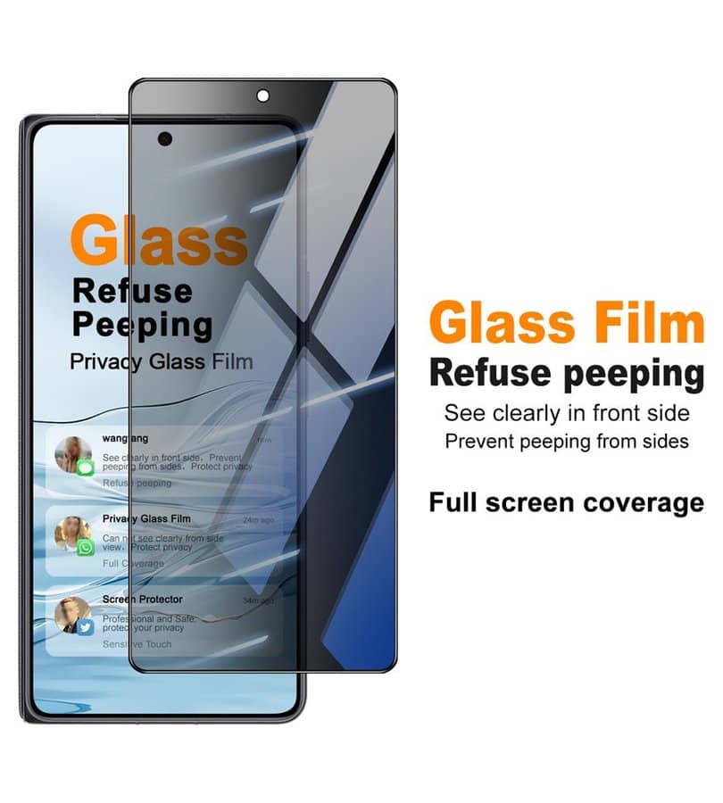 Затъмняващ Протектор за Honor Magic V6, Imak Privacy Anti-Spy Glass, Черен (4)
