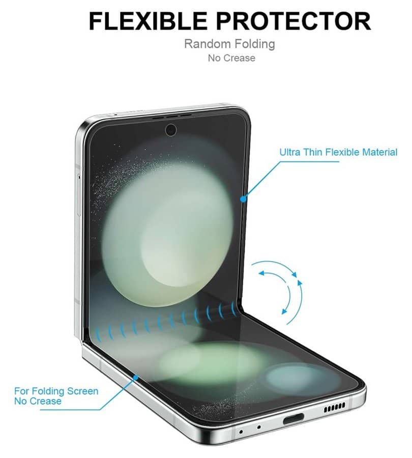 Протектор за Samsung Z Flip 7 FE/ Z Flip 6, TPU Film Set Glass, Прозрачен (2)
