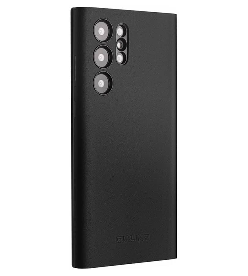Активен Кожен Калъф за Samsung S24 Ultra, Qialino Smart View Book Case, Черен (3)