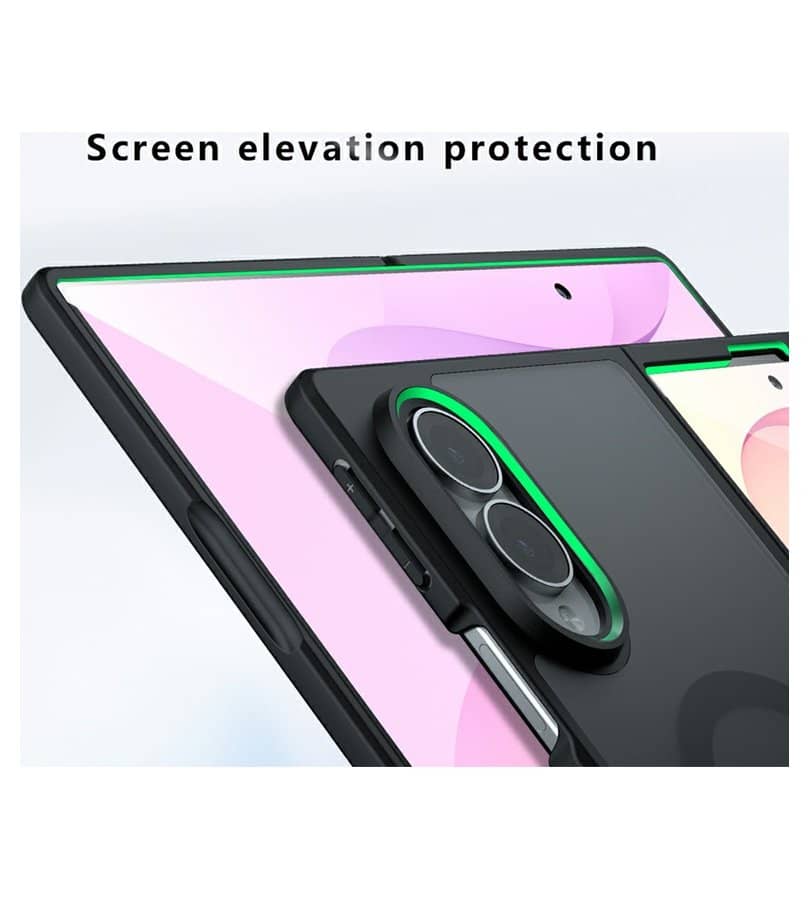 Magsafe Калъф за Samsung Z Fold 8, GKK Mag Clear Case, Черен (11)