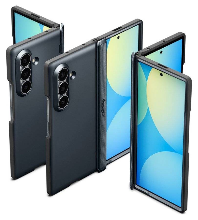 Magsafe Противоударен Калъф за Samsung Z Fold 8 Ultra, Spigen Slim Armor Pro Case, Син (4)