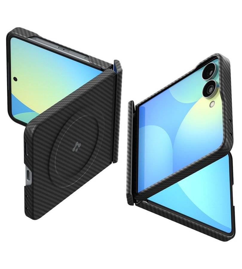 Magsafe Калъф за Samsung Z Flip 8, Spigen Airskin Aramid Case, Черен