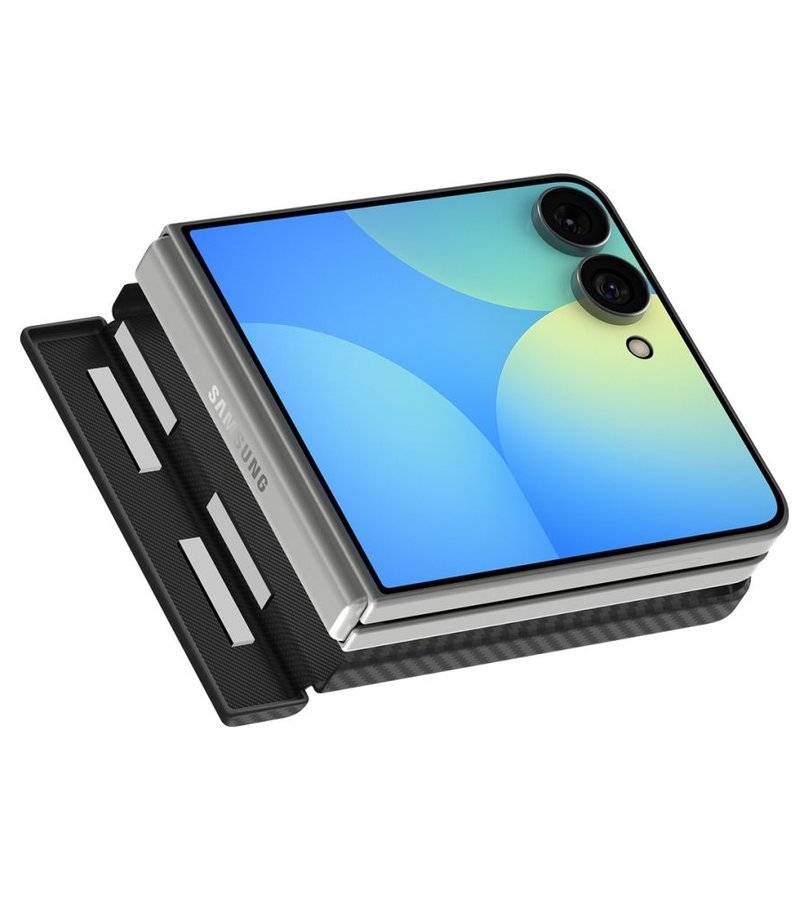 Magsafe Калъф за Samsung Z Flip 8, Spigen Airskin Aramid Case, Черен (3)