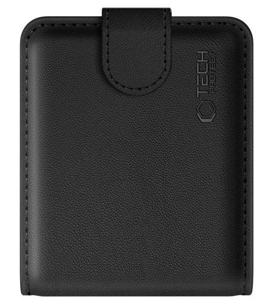 Кожен Калъф за Samsung Z Flip 8, Tech-Protect Wallet Book Case, Черен (6)