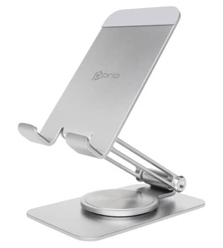 Метална Стойка за Таблети и Смартфони за Бюро и Витрини, Desk Stand 360, Сребрист