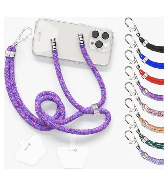 Връзка за Носена на Телефон, Universal Lanyard 0.7m, Червен (2)
