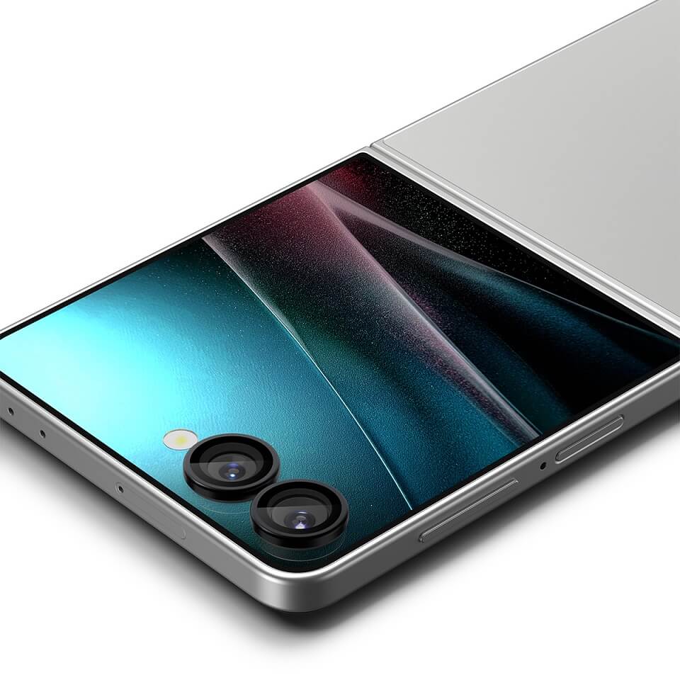 Протектор за Камерата на Samsung Z Flip 8, Spigen EZ Fit Optik Pro Glass tR 2бр., Черен (4)