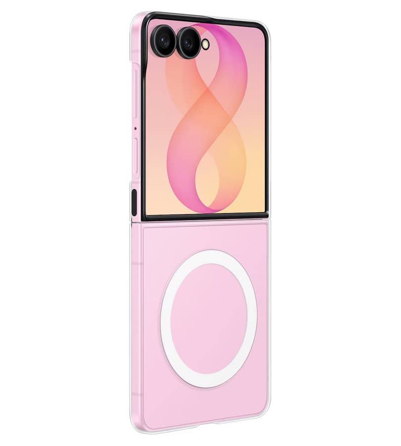 Оригинален Калъф за Samsung Z Flip 8, Clear Magnet Case EF-CF776CTEGWW, Прозрачен (3)