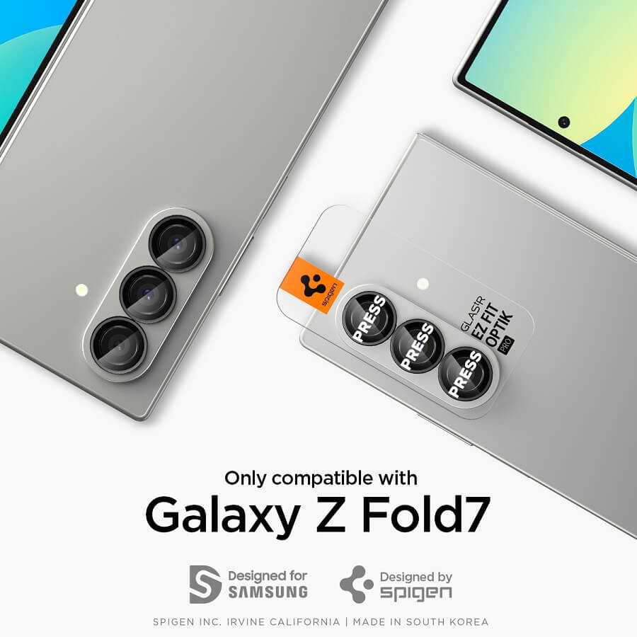Протектор за Камерата на Samsung Z Fold 8 Ultra, Spigen EZ Fit Optik Pro Glass tR 2бр., Черен (6)