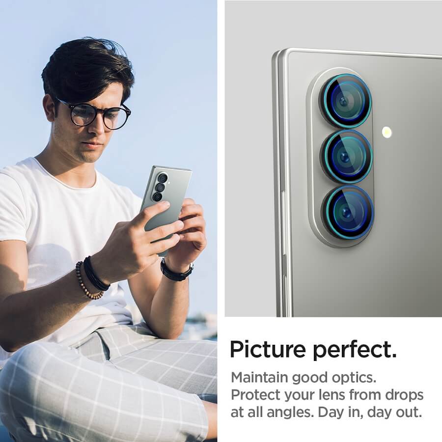 Протектор за Камерата на Samsung Z Fold 8 Ultra, Spigen EZ Fit Optik Pro Glass tR 2бр., Черен (5)