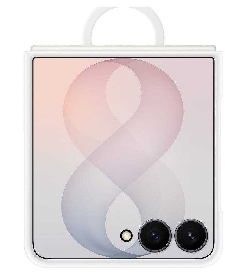 Оригинален Калъф Samsung Z Flip 8, Silicone Ring Magnet Case EF-EF776CWEGWW, Бял (5)