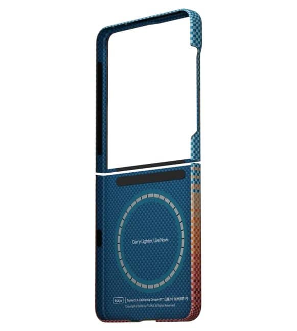 Magsafe Калъф за Samsung Z Flip 8, Pitaka Edge Case Sunset2.0, Кафяв (4)
