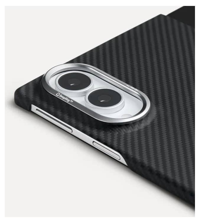 Magsafe Калъф за Samsung Z Fold 8 Ultra, Pitaka Edge Black/Grey Case, Черен (6)