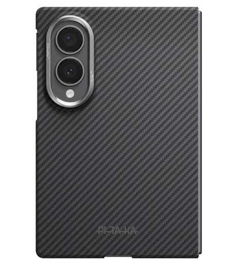 Magsafe Калъф за Samsung Z Fold 8 Ultra, Pitaka Edge Black/Grey Case, Черен (3)