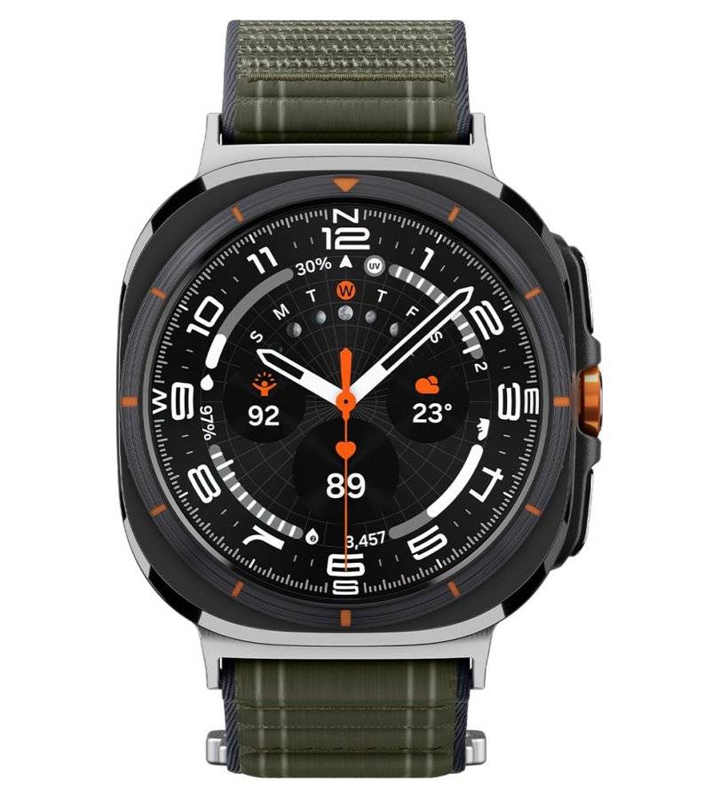 Текстилна Каишка за Samsung Watch Ultra 1/2 47mm, Spigen WBF0 Band, Зелен (3)