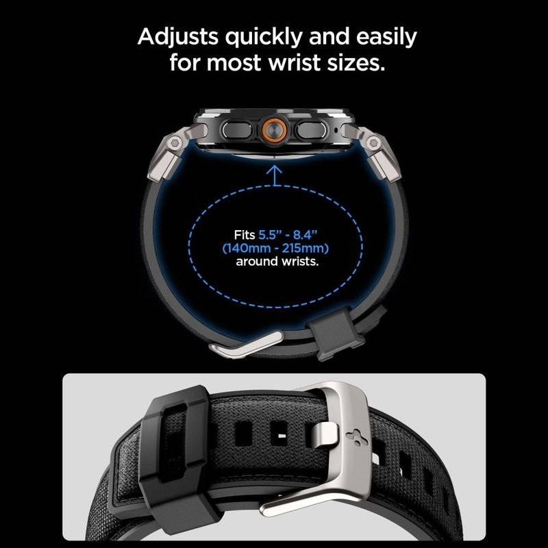 Каишка за Samsung Watch Ultra 1/2 47mm, Spigen Durapro Armor Band, Черен (11)