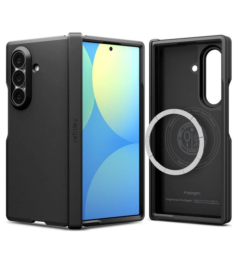 Magsafe Калъф с Предпазител за Samsung Z Fold 7, Spigen Tough Armor Pro Case, Черен (7)