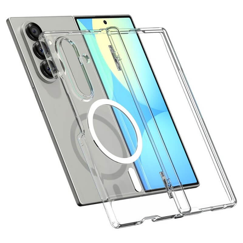 Magsafe Калъф за Samsung Z Fold 8 Ultra, Spigen Ultra Hybrid Pro Case, Прозрачен (7)