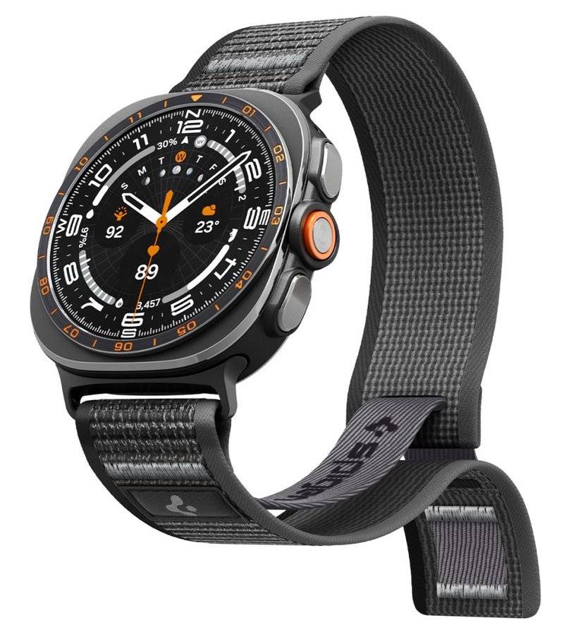 Текстилна Каишка за Samsung Watch Ultra 1/2 47mm, Spigen Athlex Air Band, Черен