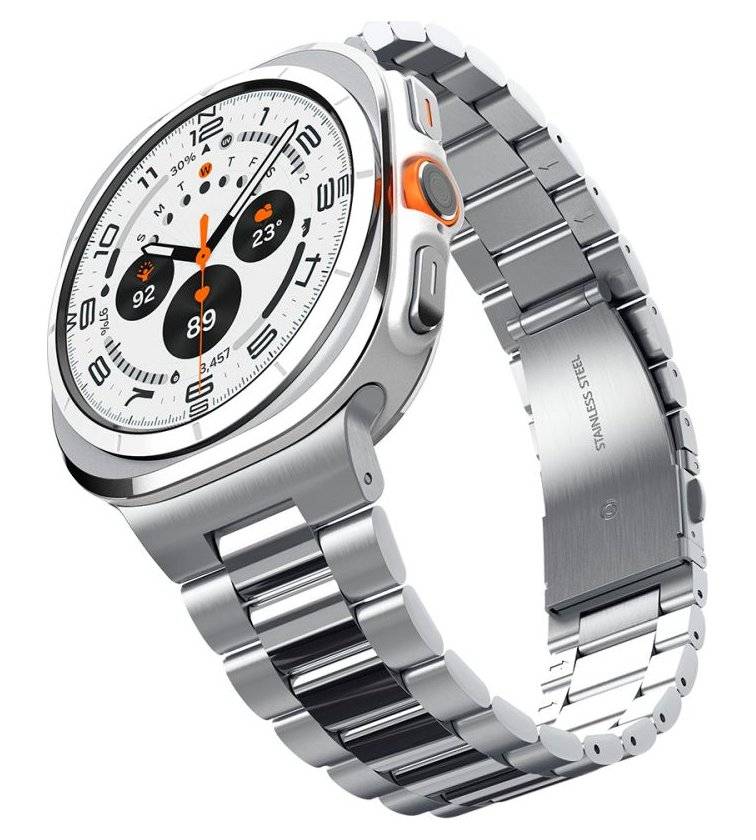 Метална Каишка за Samsung Watch Ultra 1/2 47mm, Spigen Modern Fit Band, Сребрист (8)