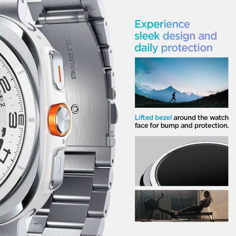 Метална Каишка за Samsung Watch Ultra 1/2 47mm, Spigen Modern Fit Band, Сребрист (11)