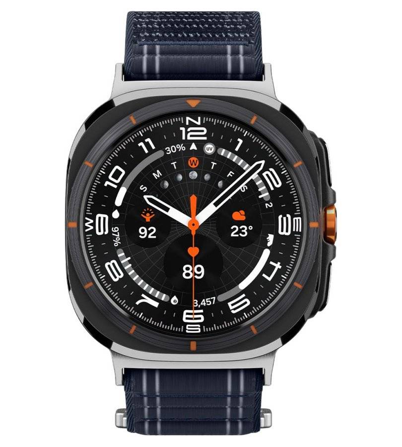 Текстилна Каишка за Samsung Watch Ultra 1/2 47mm, Spigen WBF0 Band, Тъмносин (3)