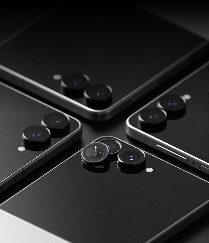 Протектор за Камера за Samsung Flip 8, Ringke Cam Lens Frame Glass 2бр., Черен (7)