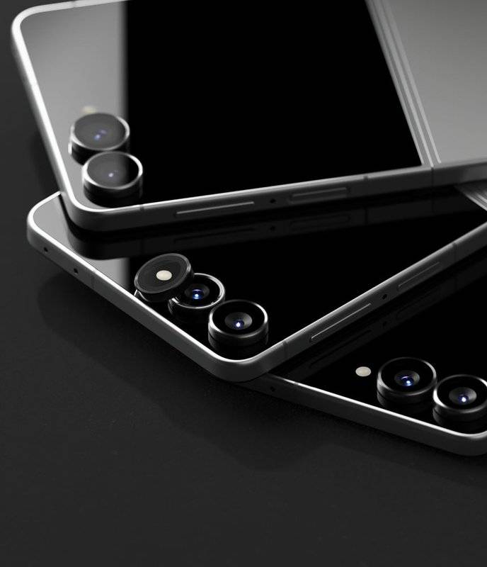 Протектор за Камера за Samsung Flip 8, Ringke Cam Lens Frame Glass 2бр., Черен (6)