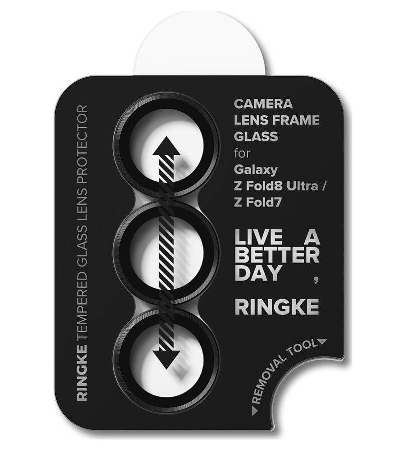 Протектор за Камера за Samsung Fold 8 Ultra, Ringke Cam Lens Frame Glass 2бр., Черен (4)