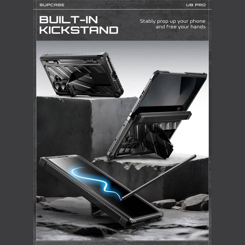 Противоударен Калъф за Samsung Z Fold 7, Supcase Unicorn Beetle Pro Case, Черен (8)