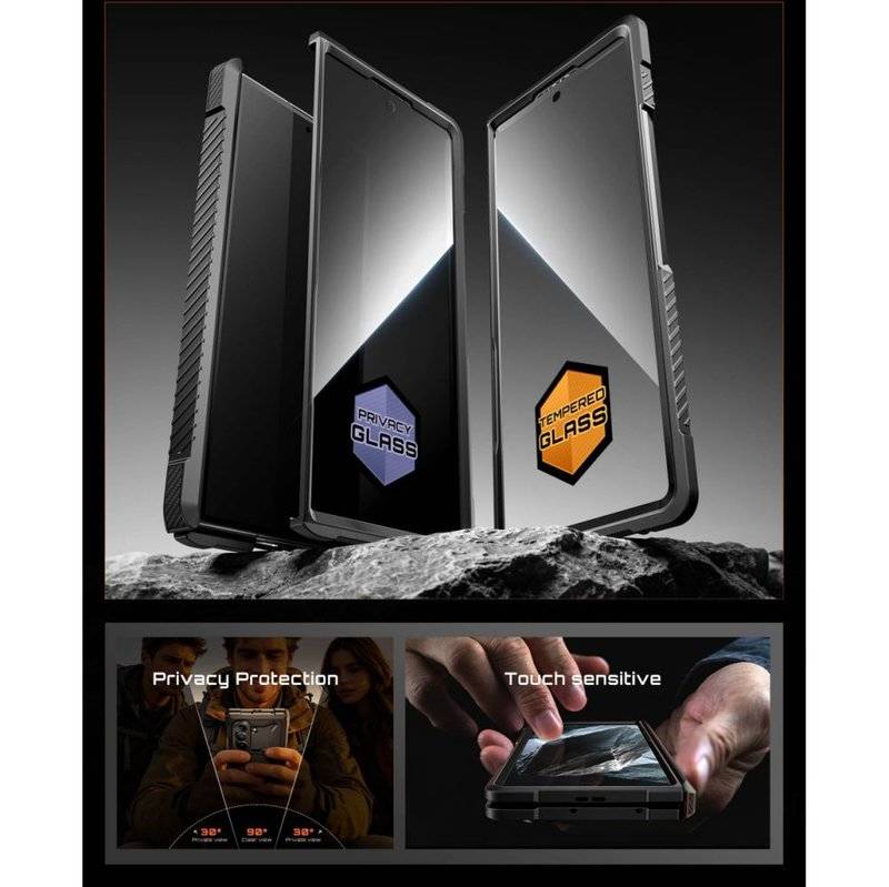 Magsafe Противоударен Калъф за Samsung Z Fold 8 Ultra, Supcase UB Grip Mag 2-Set Case, Черен (6)