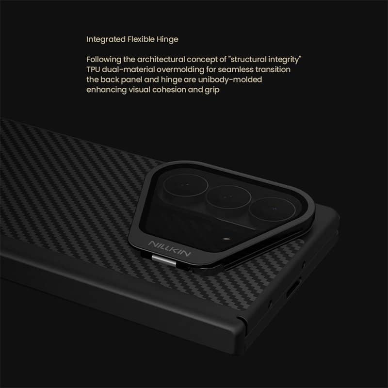Magsafe Калъф за Samsung Z Fold 8 Ultra, Nillkin CamShield CarboProp Mag Case, Черен (14)