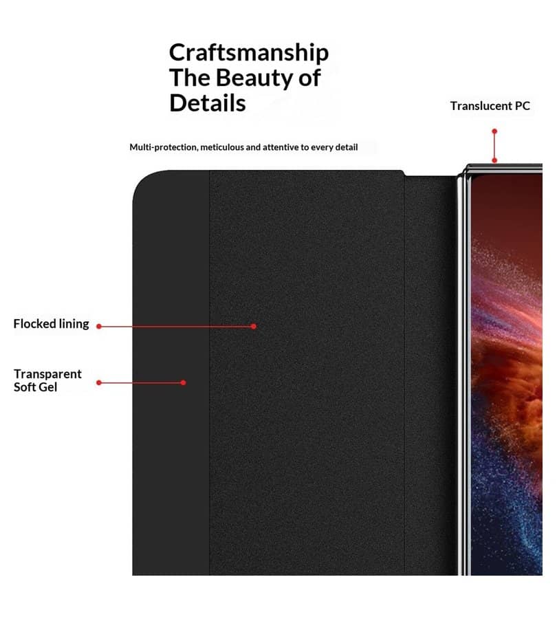 Активен Калъф за Honor Magic V6, Smart Book Case, Черен (6)