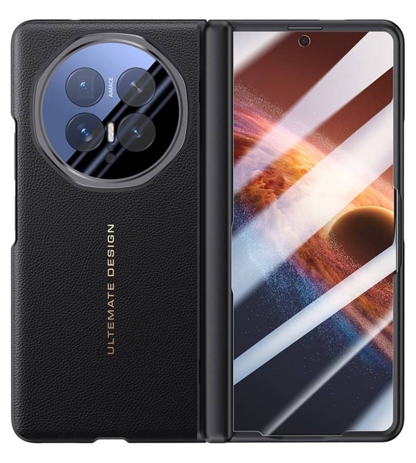 Кожен Калъф за Honor Magic V6, Full Cover Case, Черен