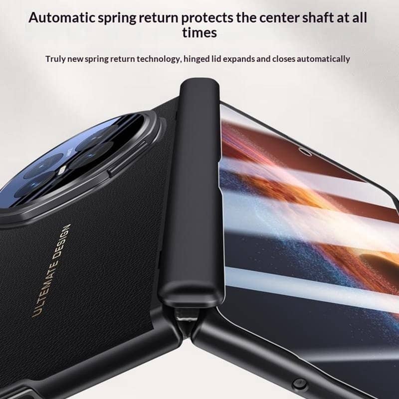 Кожен Калъф за Honor Magic V6, Full Cover Case, Черен (7)