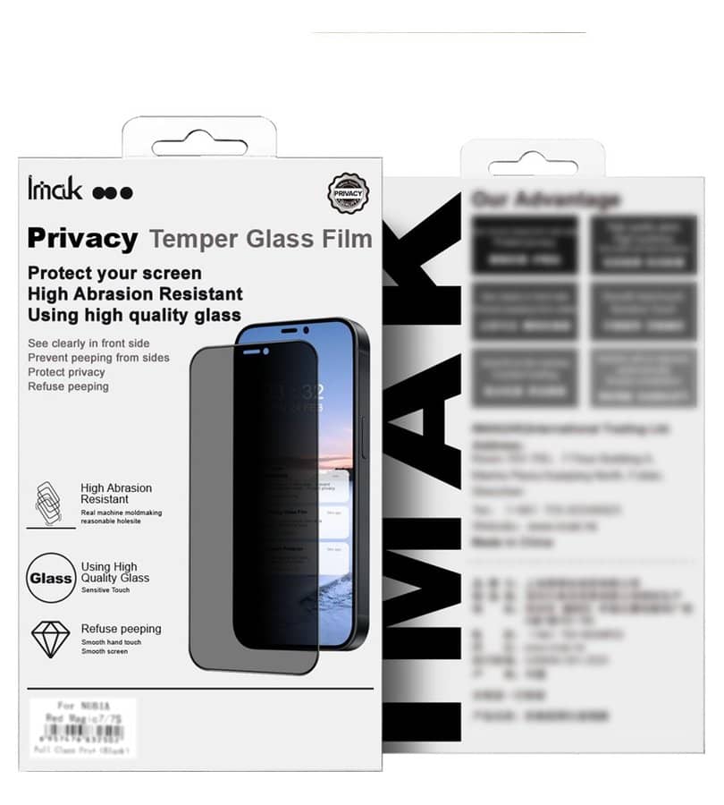 Затъмняващ Протектор за Oppo Find X9 Ultra, Imak Privacy Anti-Spy Glass, Черен (12)