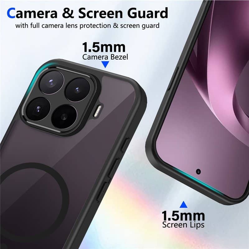 Magsafe калъф за Xiaomi 17T Pro, GKK MagMat Smoky Case, Прозрачен (4)