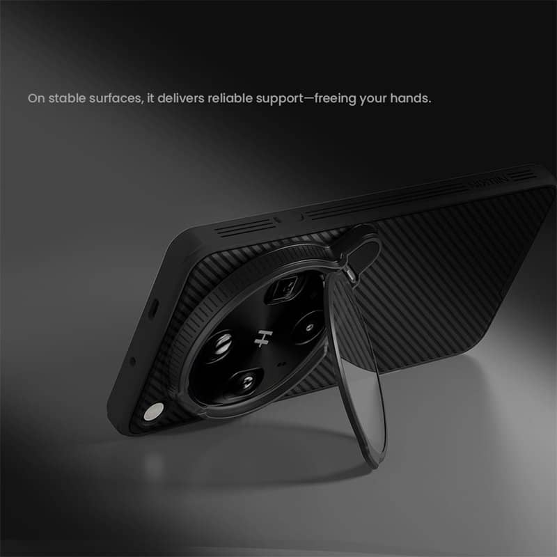 Magsafe калъф за Oppo Find X9 Ultra, Nillkin Clear CamShield Prop Mag Case, Черен (4)