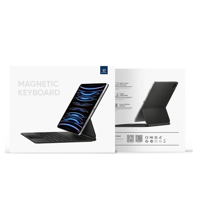 Калъф с Клавиатура и Тъчпад за Samsung Tab S10 Lite/ S10 FE/ S9 FE/ S9, Dux Ducis Magnetic Keyboard Case, Черен (18)