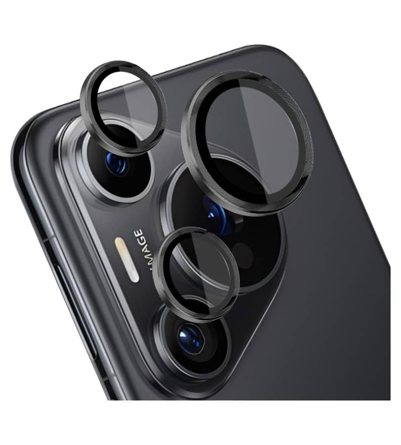 Протектор за Камерата на Huawei Pura 70 Pro, GKK CamRing Lens Glass, Черен (5)