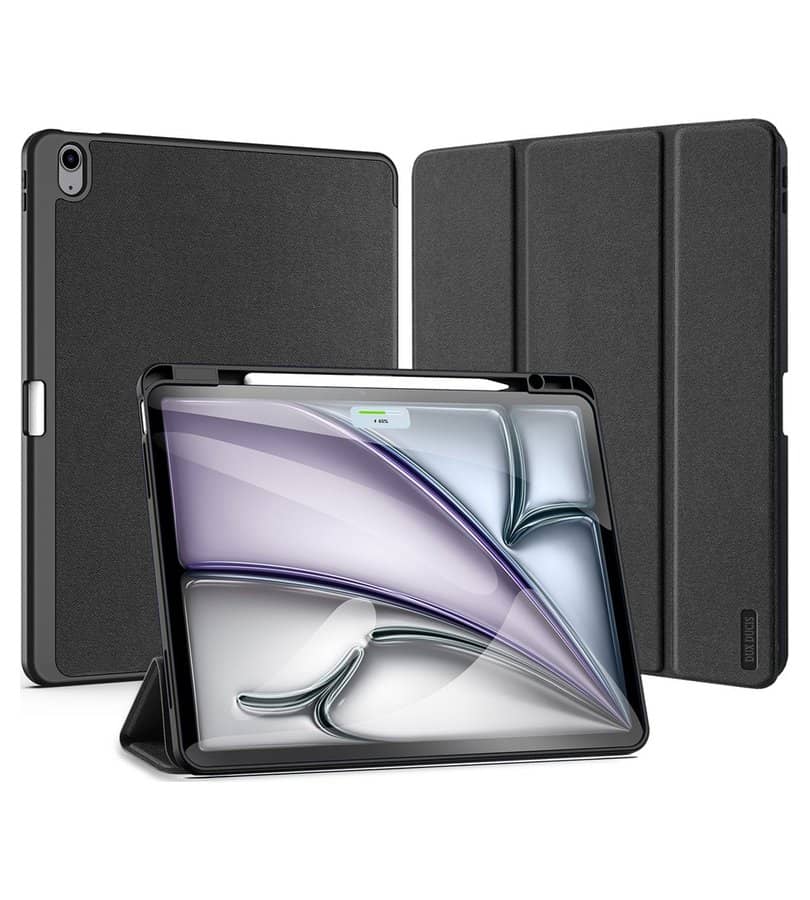 Калъф с Pen Поставка за iPad Air 13" M4/ M3/ M2, Dux Ducis Domo Case, Черен (16)